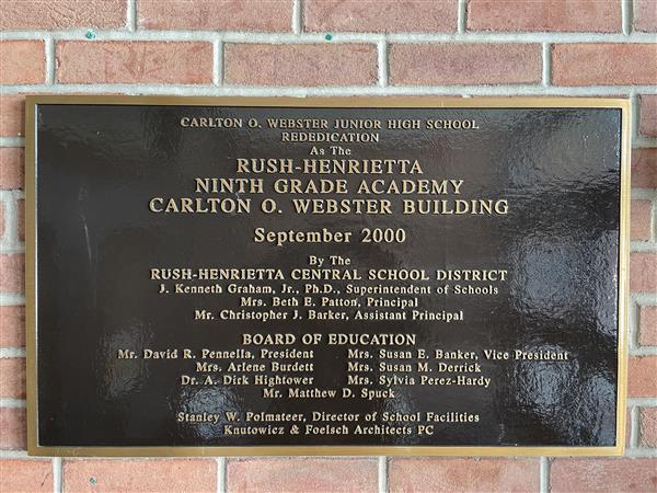 Plaque of the rededication of the building as the NGA.